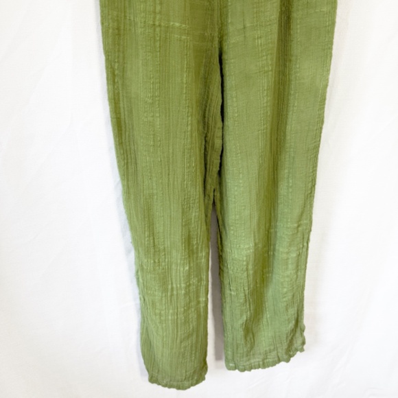 Urban Outfitters Olive Green Courtney Cotton Tie Shoulder Jumpsuit Size Medium - Picture 3 of 8